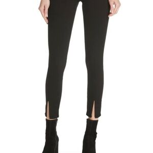 𝅺FRAME Le high Skinny jeans black w/ front slit zippers sz 23  EUC